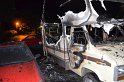 Auto 1 Wohnmobil ausgebrannt Koeln Gremberg Kannebaeckerstr P5432